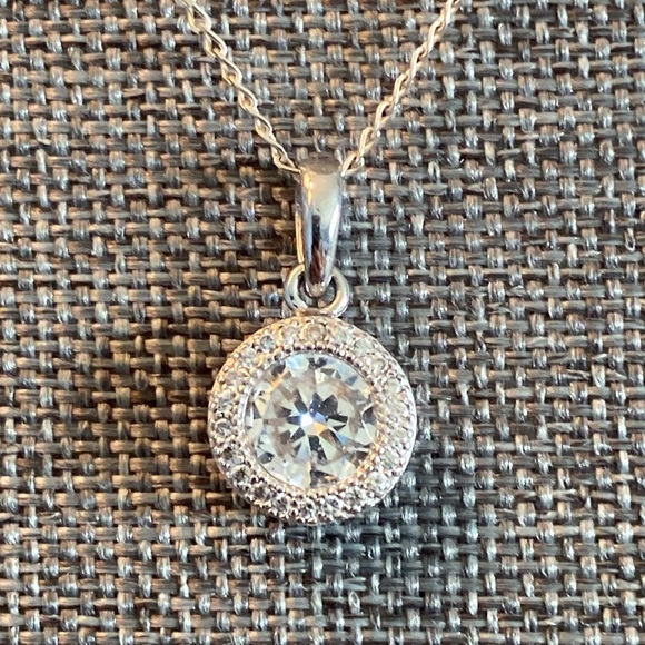 Sterling Silver CZ Necklace - Picture 1 of 5